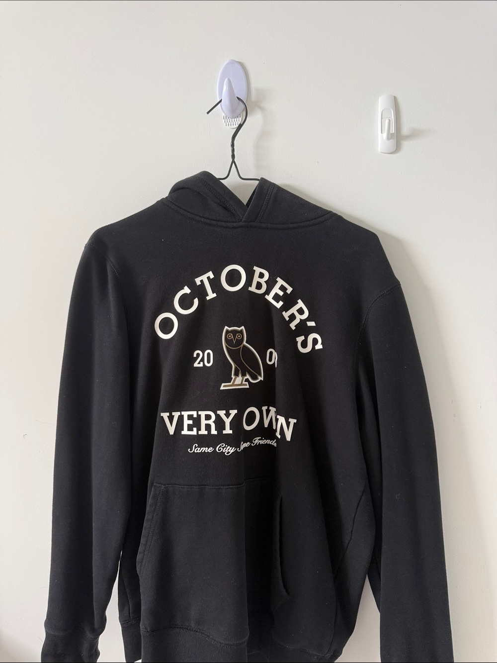 October's Very Own Black Crewneck Hoodie - OVO Logo